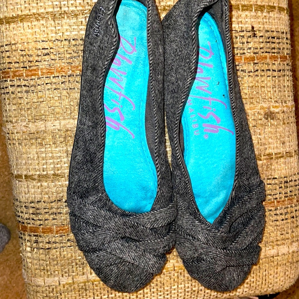 Blowfish malibu grey tweed flats